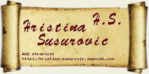 Hristina Susurović vizit kartica